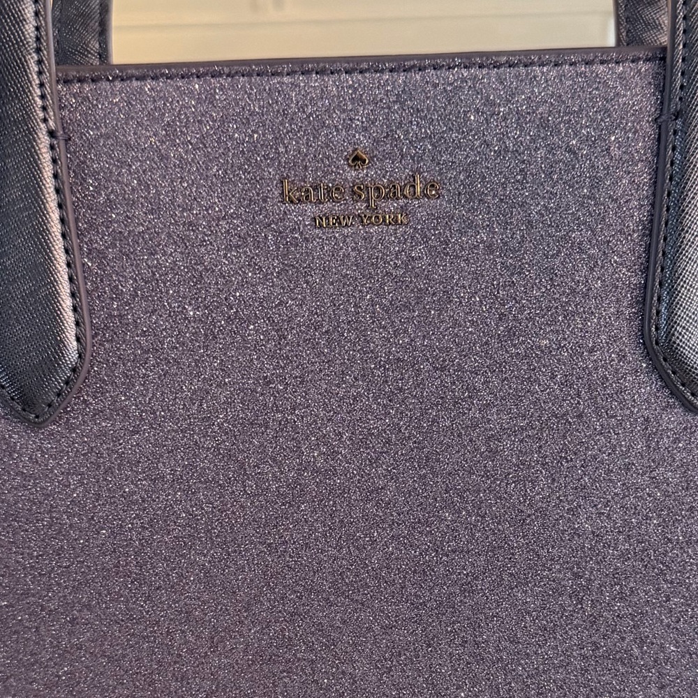 Kate Spade Tinsel Lilac Frost Purple Glitter Shoulder Tote Bag - Picture 2 of 16